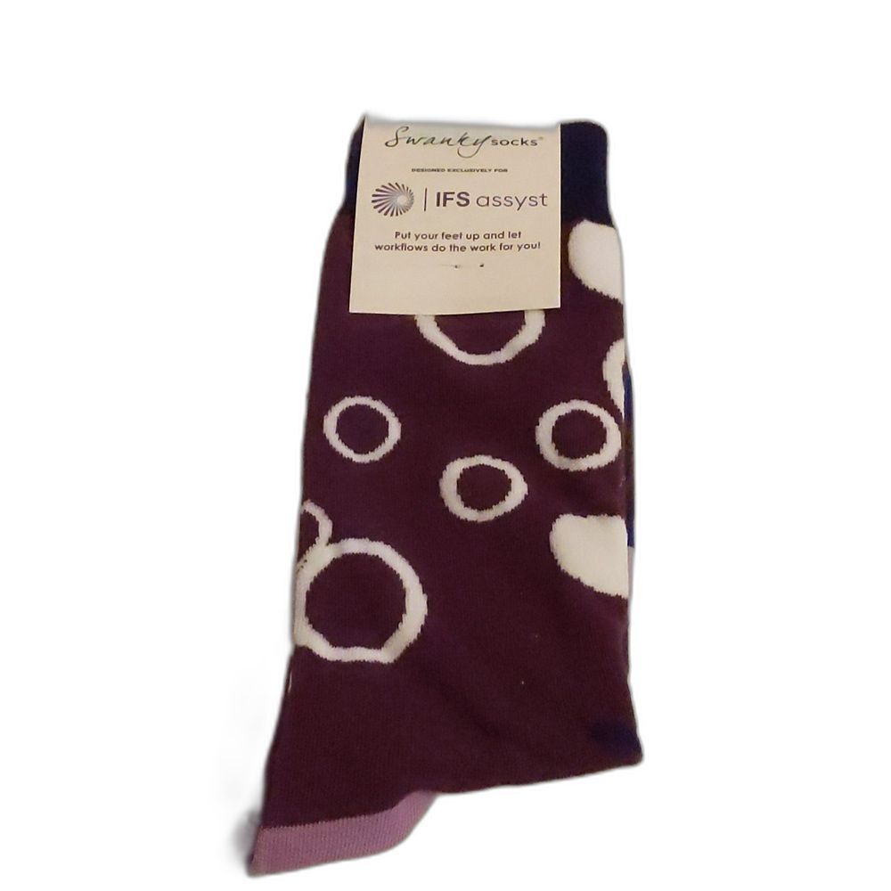 Swanky Socks IFS Assyst Purple Crew Socks Women's OS